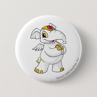 Elephante White 6 Cm Round Badge