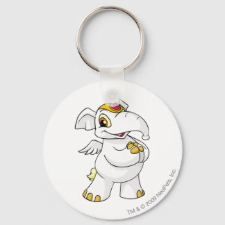 Elephante White Key Ring