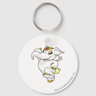 Elephante White Key Ring