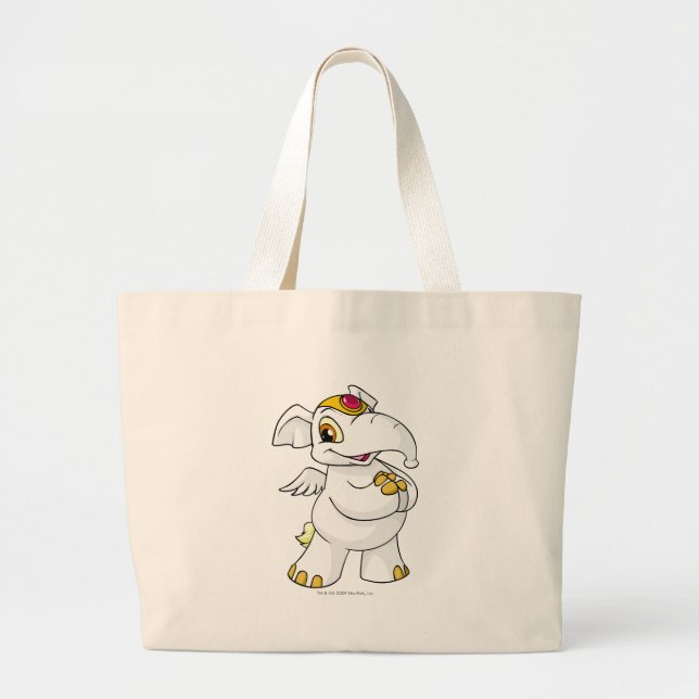 Elephante White Large Tote Bag (Front)