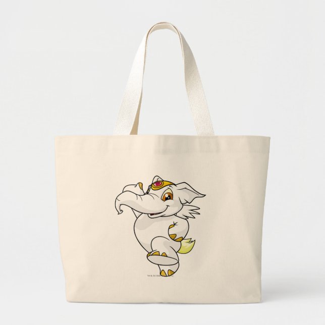 Elephante White Large Tote Bag (Front)