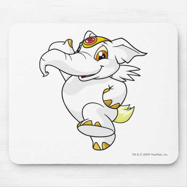 Elephante White Mouse Mat (Front)