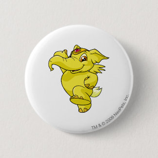 Elephante Yellow 6 Cm Round Badge