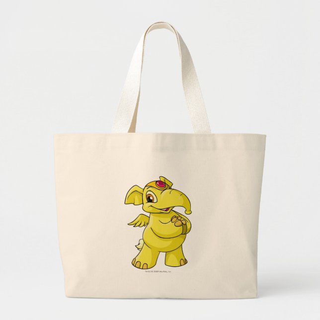 Elephante Yellow Large Tote Bag (Front)