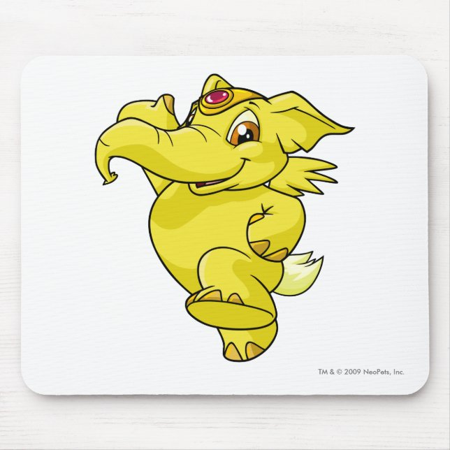 Elephante Yellow Mouse Mat (Front)
