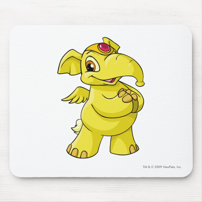 Elephante Yellow Mouse Mat (Front)