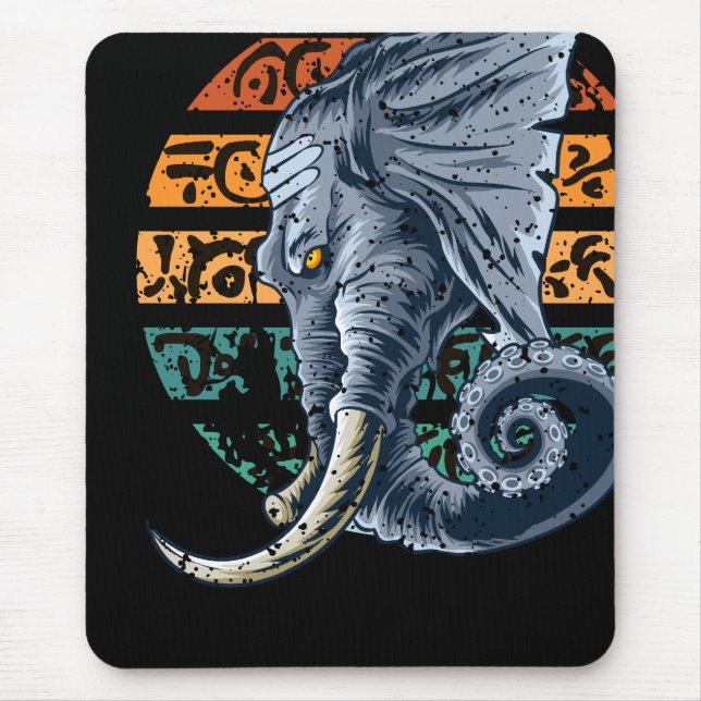 Elephantopus Elephant Tentacle Trunk Lovecraft Mouse Mat (Front)