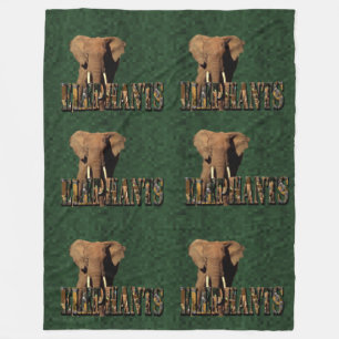 Elephants And Elephants Picture Logo, Fleece Blanket