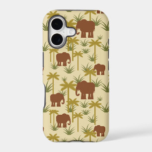 Elephants And Palms In Camouflage