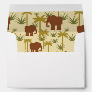 Elephants And Palms In Camouflage Envelopes