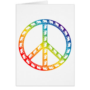 Elephants and Peace Symbol
