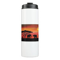 Elephants-and-Sunset-