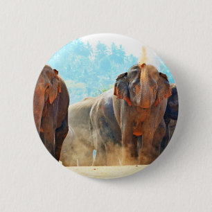 Elephants Animals Safari Destiny Peace Love 6 Cm Round Badge