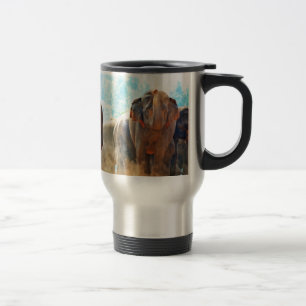 Elephants Animals Safari Destiny Peace Love Travel Mug