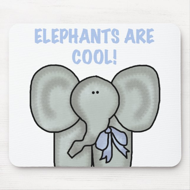 Elephants Are Cool Mouse Mat (Front)