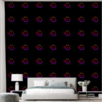 Elephants Baby Animal Patterns Cute Black Pink
