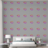 Elephants Baby Animal Patterns Cute Pink Grey