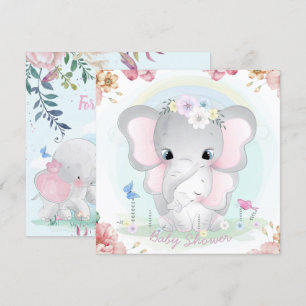 Elephants Baby Shower Invitation
