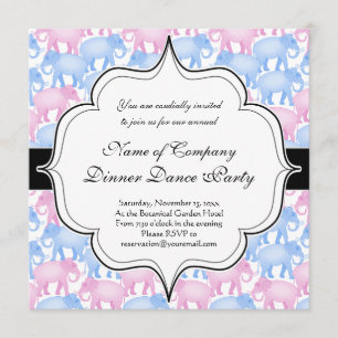 Elephants Baby Shower or Gender Reveal Invitation