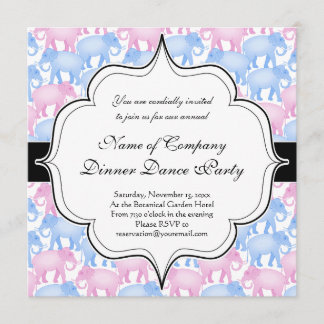 Elephants Baby Shower or Gender Reveal Invitation