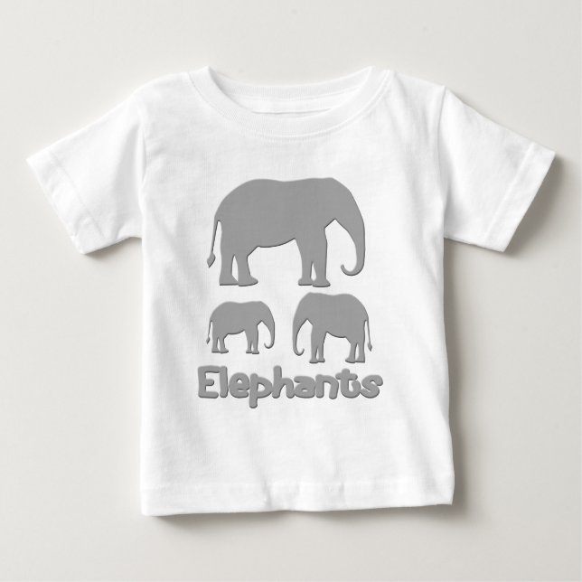Elephants Baby T-Shirt (Front)