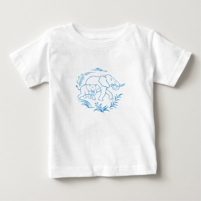 Elephants  baby T-Shirt (Front)