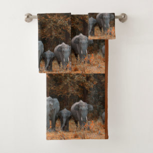 Elephants Bathroom Towel Set