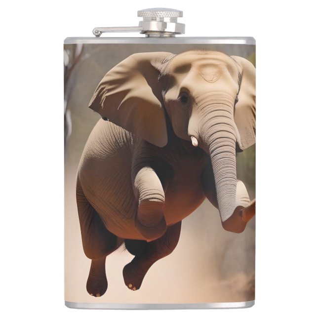 Elephants Can Jump,  Hip Flask (Front)