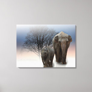 Elephants Canvas Print