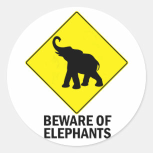 Elephants Classic Round Sticker