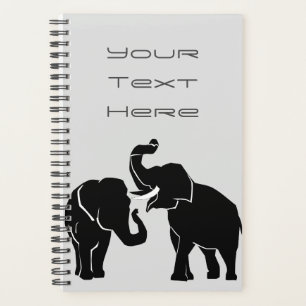Elephants - Customisable + Add Your Text / Name - Planner