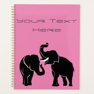 Elephants - Customisable + Add Your Text / Name Planner