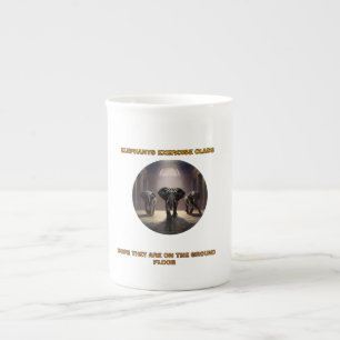 Elephants Dance Class Bone China Mug