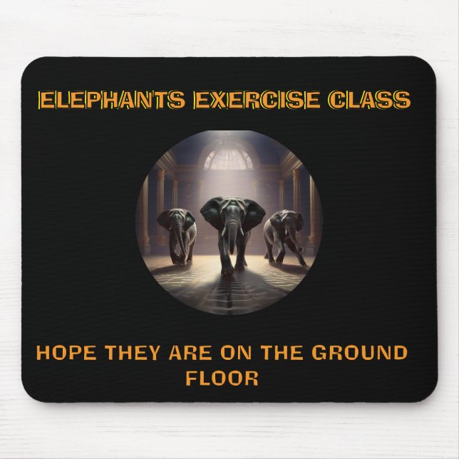 Elephants Dance Class Mouse Mat (Front)