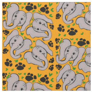 elephants fabric