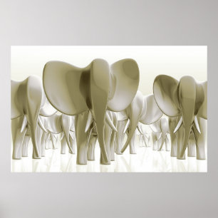 Elephants! (gold version) poster