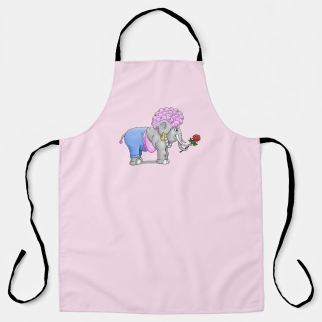 Elephants Happy Valentines Day Apron (Front)