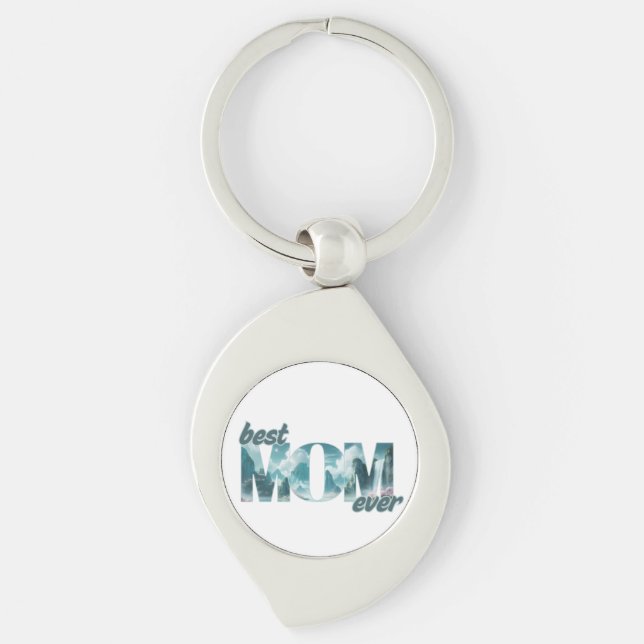 Elephants in a dream world - best mom ever key ring (Front)