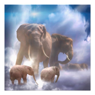 Elephants in Heaven Photo Print