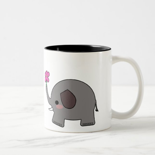 Elephants in Love Two-Tone Coffee Mug (Right)