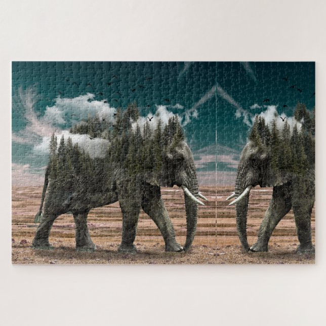 Elephants Jigsaw Puzzle (Horizontal)