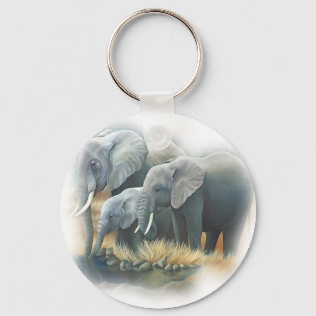 Elephants Keychain (Front)