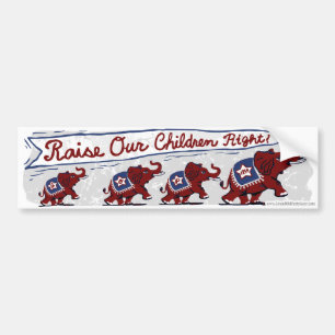 Elephants Kids Bumper Sticker