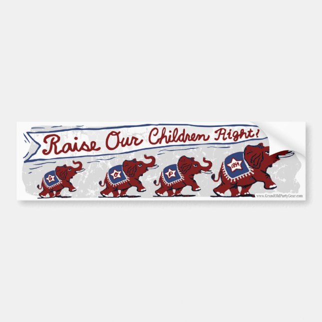 Elephants Kids Bumper Sticker (Front)