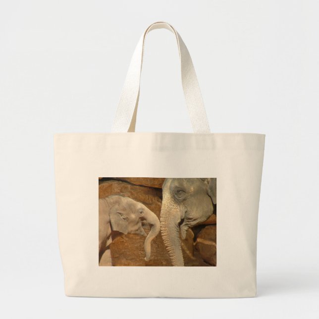 ELEPHANTS LARGE TOTE BAG (Front)