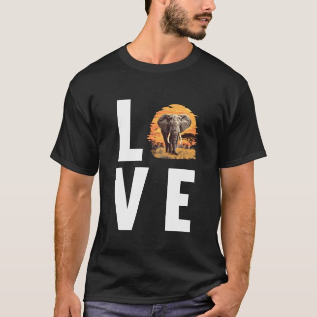 Elephants Lovers Elephant T-Shirt (Front)