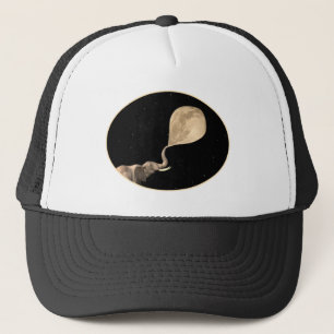 Elephants Make Full Moon Trucker Hat