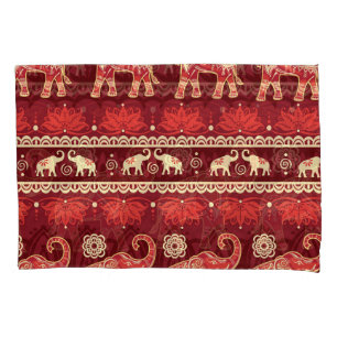 Elephants March: Playful Seamless Pattern. Pillowcase