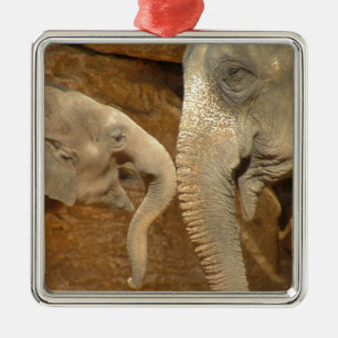 ELEPHANTS METAL TREE DECORATION