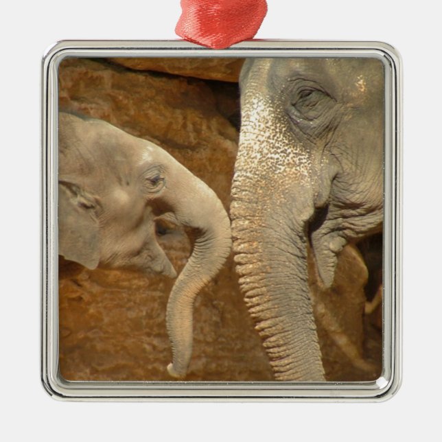 ELEPHANTS METAL TREE DECORATION (Front)